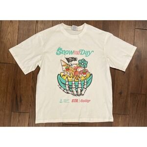 SNOWDAY X STA Banana Pirate Sundae T-Shirt White Size L